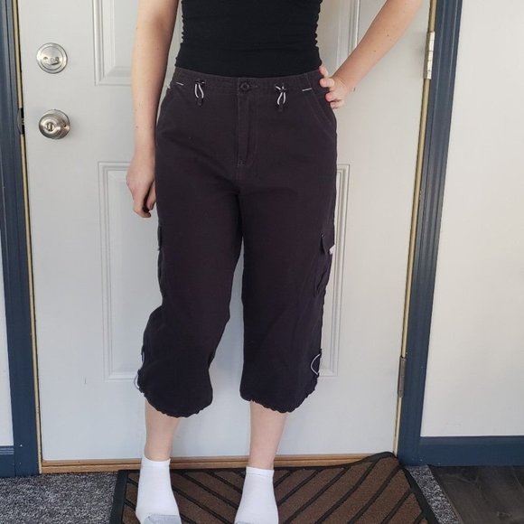 Y2K Unionbay Black‎ Cargo Capris - Picture 1 of 5